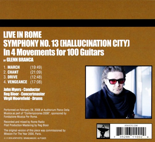 Glenn Branca: Symphony No. 13 (Hallucination City) For 100 Guitars [CD]
