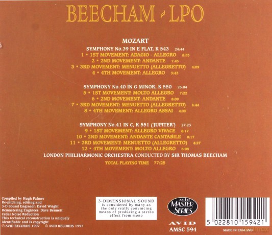Mozart: Symphony No. 39/40/41 [CD]