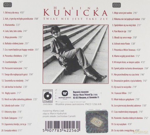 Halina Kunicka: 40 Piosenek Świat Nie Jest Taki Zły (digipack) [2CD]