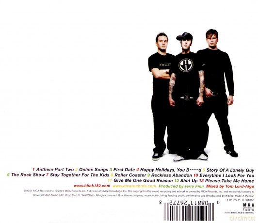 Blink-182: Take Off Your Pants And Jacket [CD]