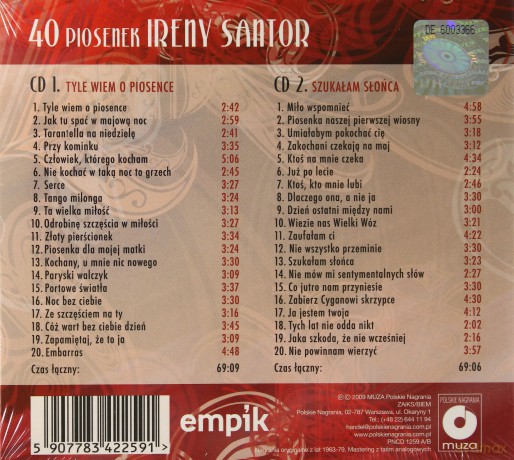 Irena Santor: 40 Piosenek (digipack) [2CD]