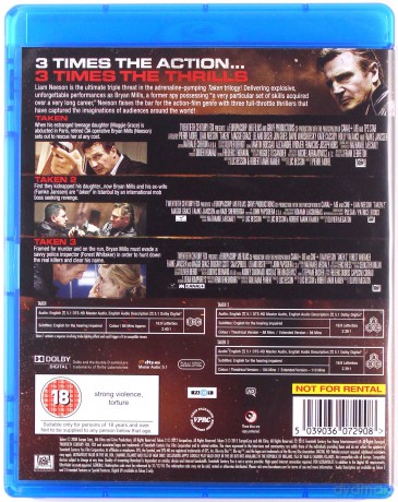 Taken / Taken 2 / Taken 3 (Uprowadzona 1-3) [3xBlu-Ray]