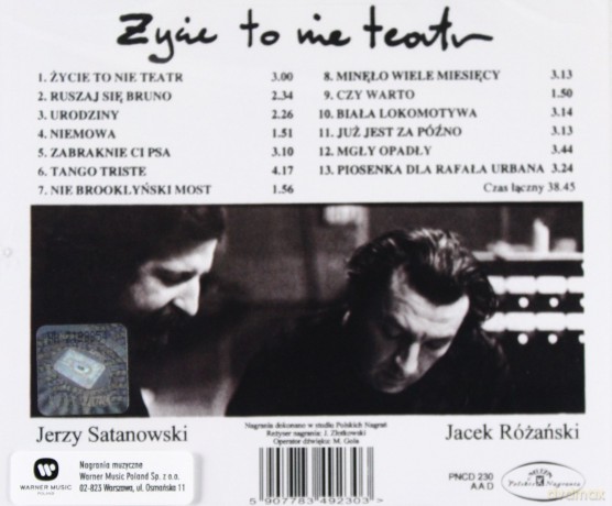 Jacek Różański: Życie To Nie Teatr [CD]