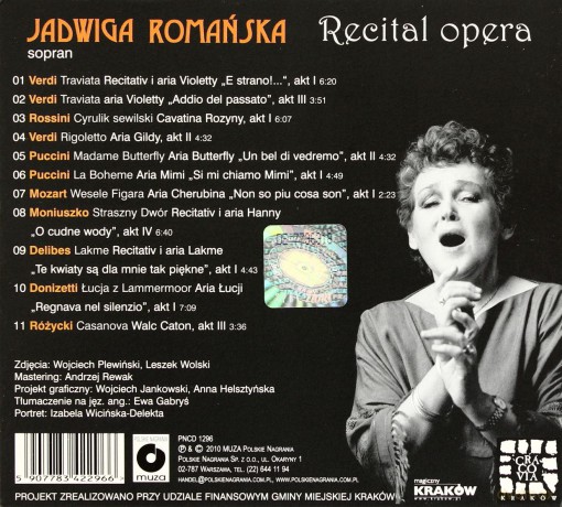 Jadwiga Romańska: Recital Opera Dg [CD]