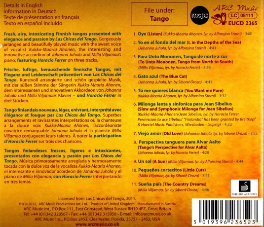 Las Chicas Del Tango: Tango De Norte A Sur [CD]