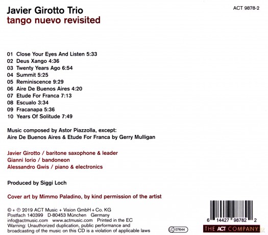 Javier Girotto Trio: Tango Nuevo Revisited [CD]