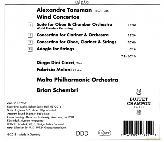 Tansman/Wind Concertos [CD]