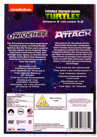 Teenage Mutant Ninja Turtles Season 4 Vol 1 + Vol 2 Beyond The Known Universe Intergalactic Attack [2DVD]