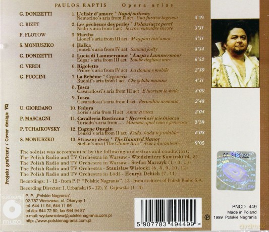 Raptis Paulos: Opera Arias [CD]