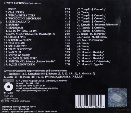 Renata Kretówna: Czas Uderza [CD]