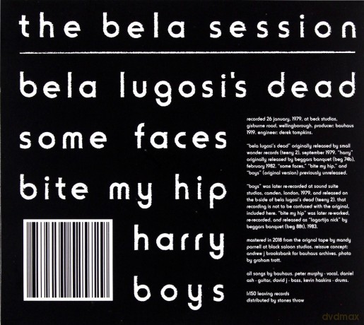 Bauhaus: The Bela Session [CD]