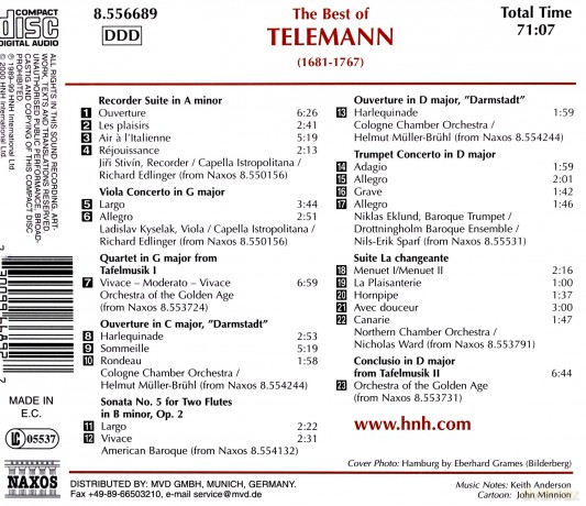 The Best Of Telemann [CD]
