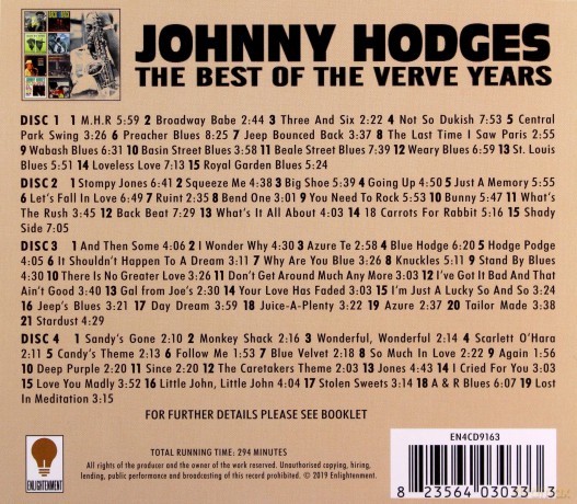 Johnny Hodges: The Best Of The Verve Years [4CD]