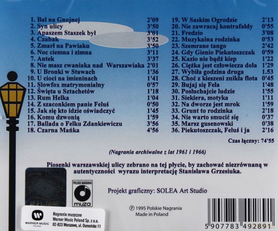 Stanisław Grzesiuk: Szemrane Piosenki [CD]