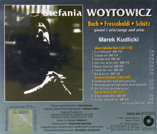 Stefania Woytowicz: Pieśni I Arie [CD]