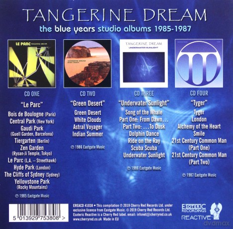 Tangerine Dream: The Blue Years Studio Albums 1985-1987 (Remastered) [4CD]