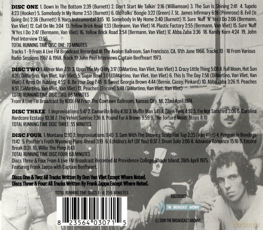Captain Beefheart: The Broadcast Archives [4CD]