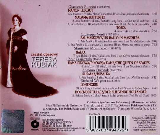 Teresa Kubiak: Recital Operowy [CD]