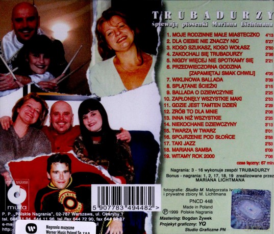 Trubadurzy: Piosenki Mariana Lichtmana [CD]