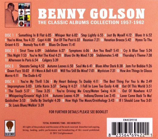 Benny Golson: The Classic Albums Collection 1957 1962 [4CD]