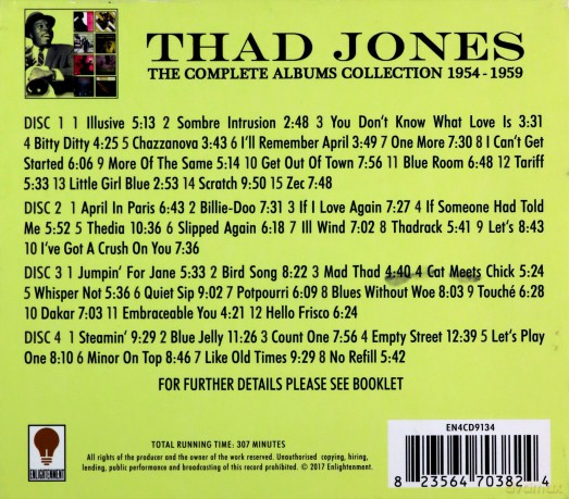 Thad Jones: The Classic Albums Collection: 1954 - 1959 [4CD]