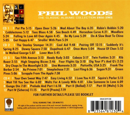 Phil Woods: The Classic Albums Collection: 1954 - 1961 [4CD]