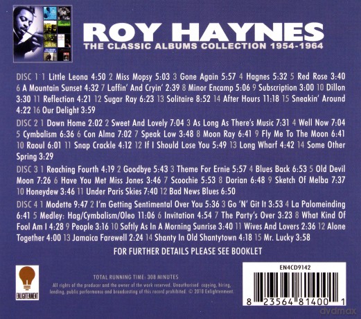 Roy Haynes: The Classic Albums Collection: 1954 - 1964 [4CD]