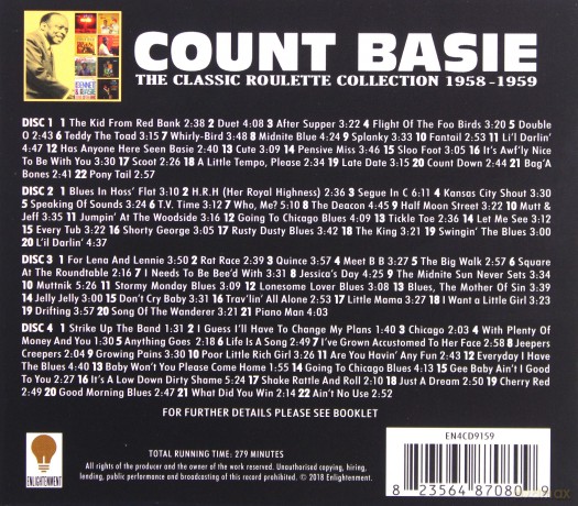 Count Basie: The Classic Roulette Collection 1958 - 1959 [4CD]