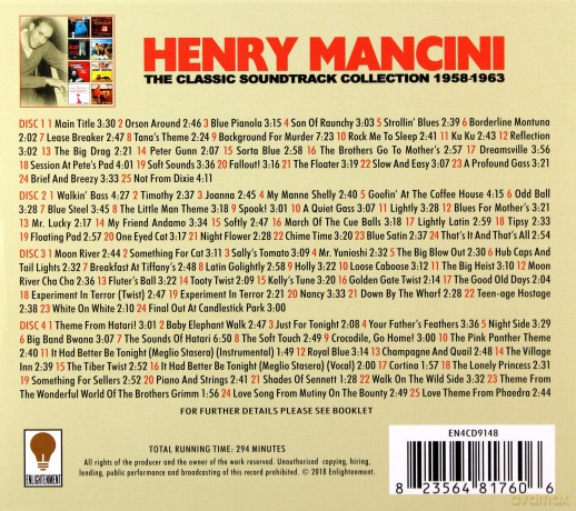 Henry Mancini: The Classic Soundtrack Collection: 1958 - 1963 [4CD]
