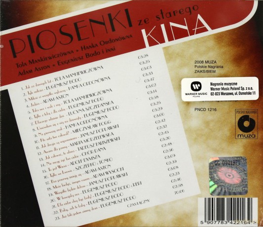 Piosenki Ze Starego Kina [CD]