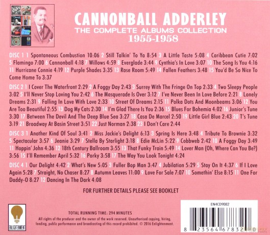 Cannonball Adderley: The Complete Albums Collection 1955-1958 [4CD]