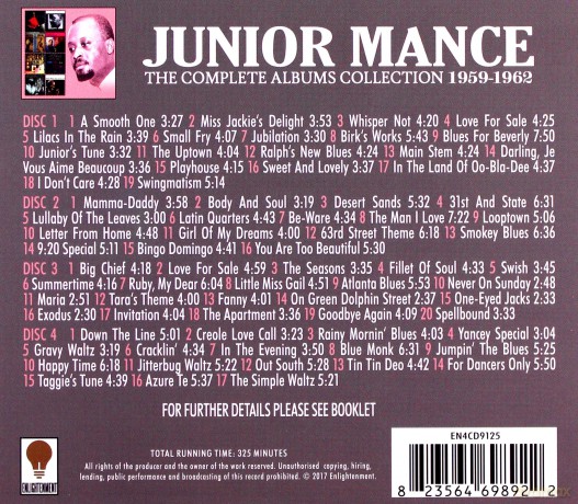 Junior Mance: The Complete Albums Collection 1959-1962 [4CD]