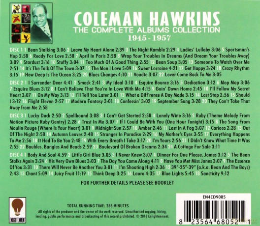 Coleman Hawkins: The Complete Albums Collection: 1945 - 1957 [4CD]