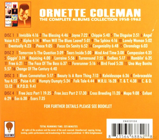 Ornette Coleman: The Complete Albums Collection: 1958 - 1962 [4CD]