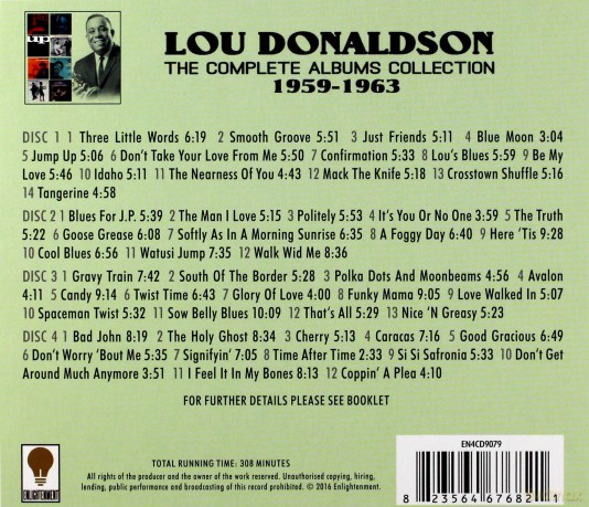 Lou Donaldson: The Complete Albums Collection: 1959 - 1963 [4CD]