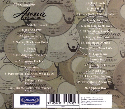 The Complete Anna Records Singles Vol. 1 [CD]