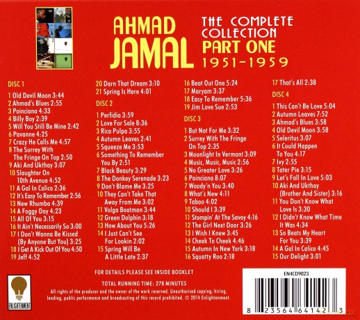Ahmad Jamal: The Complete Collection 1951 - 1959 [4CD]