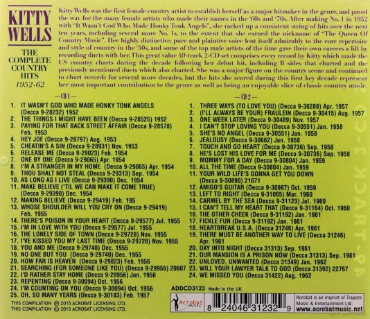 Kitty Wells: The Complete Country Hits 1952-1962 [2CD]