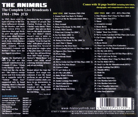 Animals: The Complete Live Broadcasts 1: 1964-1966 [2CD]