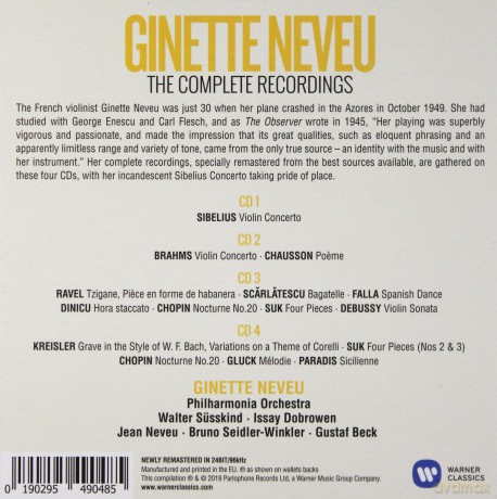 Ginette Neveu: The Complete Recordings [4CD]