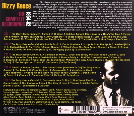 Dizzy Reece: The Complete Recordings 1954-1962 [5CD]