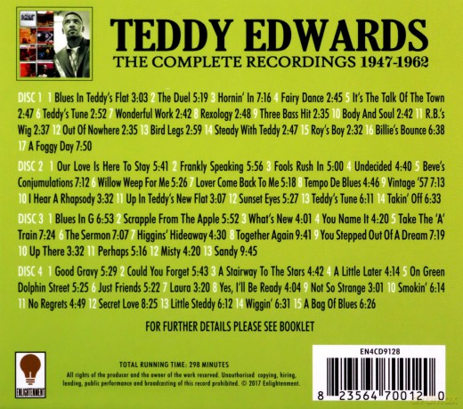 Terry Edwards: The Complete Recordings: 1947 - 1962 [4CD]
