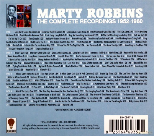 Marty Robbins: The Complete Recordings: 1952 - 1960 [4CD]