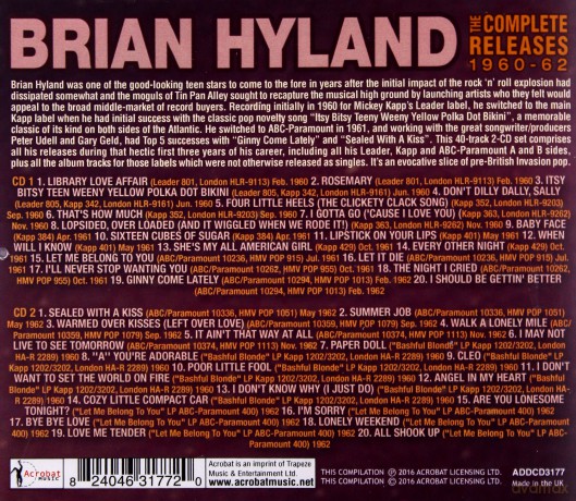 Brian Hyland: The Complete Releases 1960-62 [2CD]