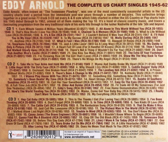 Eddy Arnold: The Complete Us Chart Singles 1945-1962 [3CD]