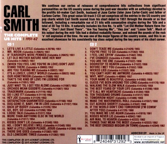 Carl Smith: The Complete Us Hits 1951-62 [2CD]