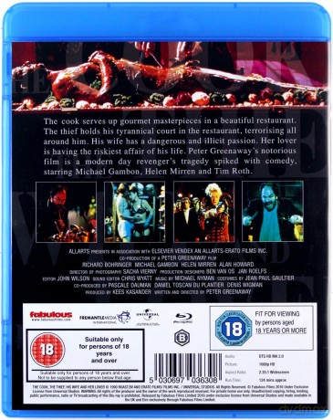 The Cook The Thief His Wife And Her Lover (Kucharz, złodziej, jego żona i jej kochanek) [Blu-Ray]