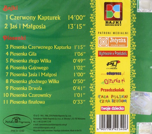 Bajki Brzechwy: Czerwony Kapturek / Jaś i Małgosia [CD]