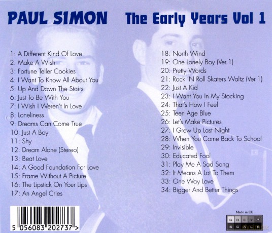 Paul Simon: The Early Years. Vol. 1 [CD]