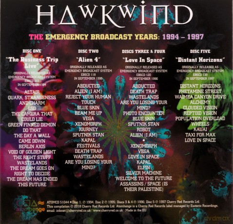 Hawkwind: The Emergency Broadcast Years 1994-1997 [5CD]